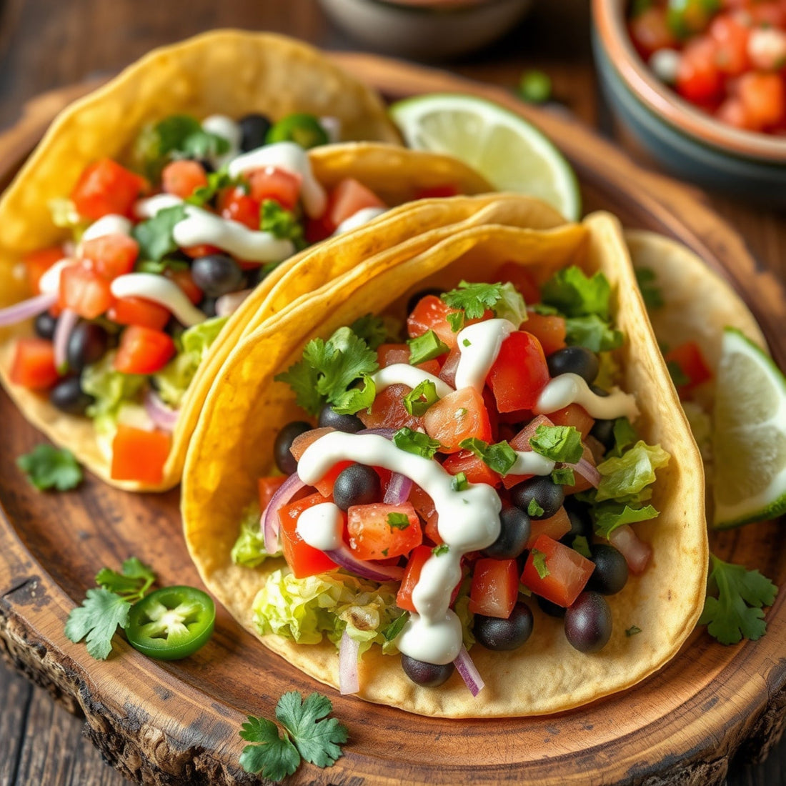 Spicy Jalapeño Vegan Tacos